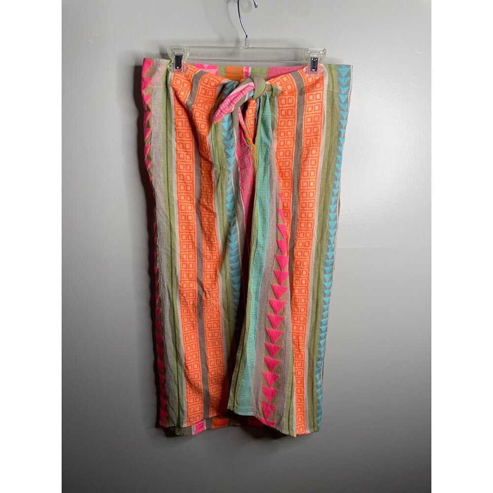 Anhropologie Devotion Twins Knot Front Midi Skirt Size S NEW Colorful - Picture 5 of 8